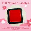 ITH Square Applique Coaster, Machine Embroidery Design for 4x4 Hoops.
