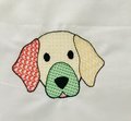 Sketch Style Dog Face Embroidery Design, Lab Retriever Stitch Pattern (Instant Download)