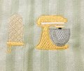 Kitchen Tea Towel Embroidery Design, Mixer Oven Mitt (Digital Download)