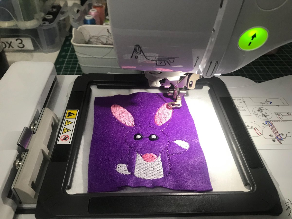 Purple Bobby Bilby Finger Puppet Embroidery Design (4x4 Hoop)