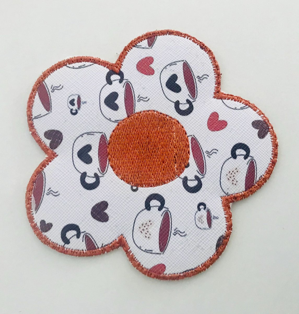 ITH Coffee Cup vinyl, Daisy Coaster, Embroidered Applique, Floral Design (Digital Download) 4x4 Hoop