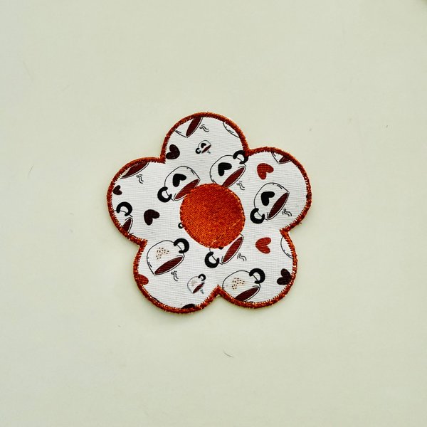 ITH Coffee Cup vinyl, Daisy Coaster, Embroidered Applique, Floral Design (Digital Download) 4x4 Hoop