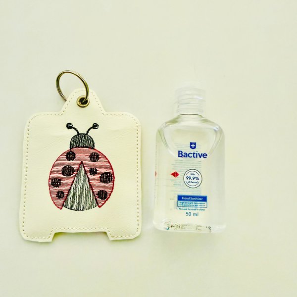 ITH Ladybug Hand Sanitiser Case, 4x4 hoop, sanitiser, case,
