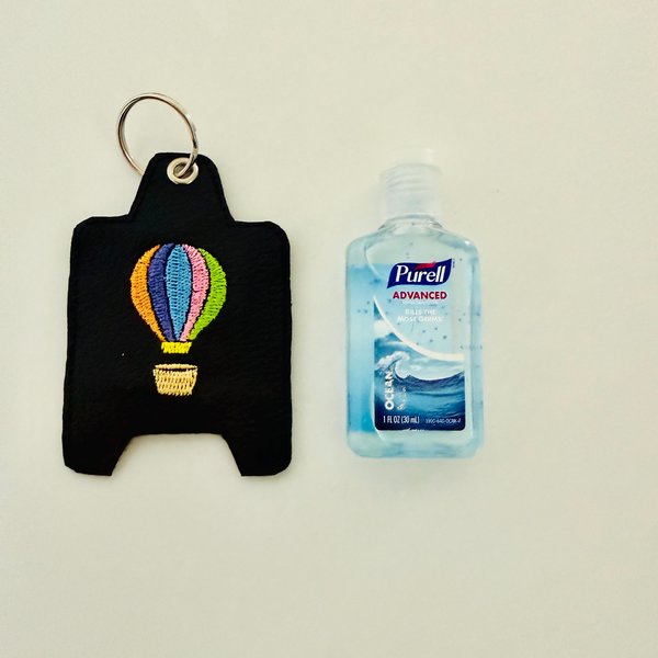 ITH Hot Air Baloon Sanitiser Case- Digital Download, Machine Embroidery File, 4x4 Hoop.